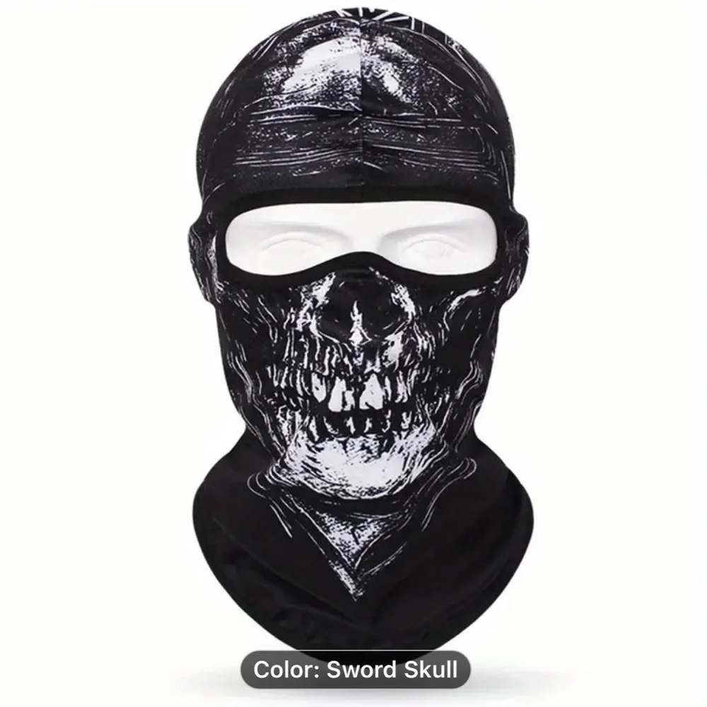 3D Anime Skull Balaclava Full Face Ski Mask